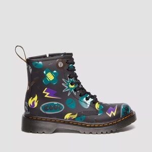 Dr. Martens 1460 STICKER PRINT LEATHER LACE UP BOOTS Women's 6 US NEW